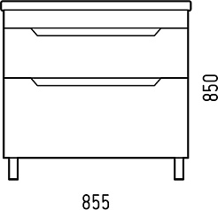 Corozo Тумба под раковину Юта 85 Z2 белая – фотография-4
